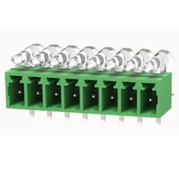 DERKS YE430D-381 pcb connecteurs de fil mâle avec bornier de guidage de lumière pour connecteurs de prise de bloc de carte pcb