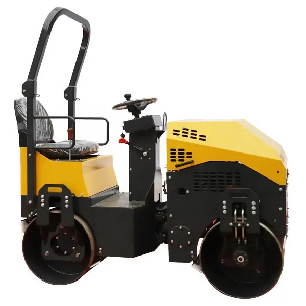 1tons OCR10 small ride on asphalt tire road roller vibrator for road project