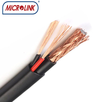 Câble coaxial composite rg59 +2c siamois avec gaine en PE PVC 305m par rouleau pour la communication des caméras de vidéosurveillance