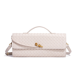 Sac horizontal tissé minimaliste pour femmes, sac à bandoulière polyvalent et élégant - Product Image 5