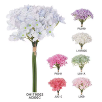 OH ARTS Produsen Bunga Artificial Terlaris, Bunga Hydrangea Sentuhan Alami untuk Dekorasi Pesta Bertema