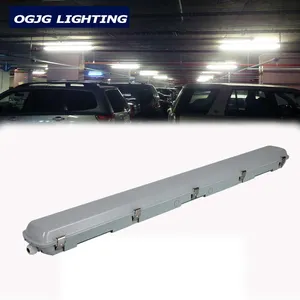 OGJG 2X36W luminária de tubo IP66 t8 4 pés 8 pés luminária linear de garagem estacionamento dissipador de calor de alumínio trip