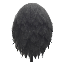 Nouveautés Perruque Synthétique Afro Frisée Élastique Chignon Queue de Cheval Mi-Perruque Cheveux Volumineux pour Femmes Noires