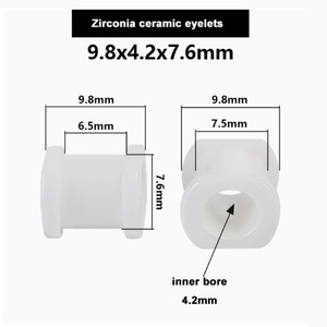 Guide de fil pour machine à tresser 630, œillet en céramique de zircone poli miroir, 4,2 mm, avec support métallique, distance entre les trous 13 mm, SG CG1003-2 - Product Image 4