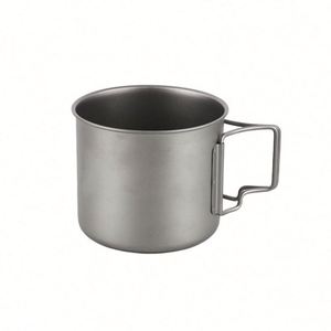 Taza de Agua de Titanio Puro, Taza de Té de Una Sola Capa para Acampar al Aire Libre, Taza de Titanio Plegable Portátil para Acampar, Diseño y Logotipo Personalizados - Product Image 6