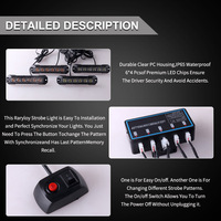 Luces Estroboscópicas de Montaje Superficial Raryloy Nuevas en Ámbar y Blanco para Camiones, Autos y Vehículos, Mini Luz Intermitente para Parrilla, Ultra Delgada, Impermeable IP65, 12V