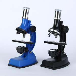 Children's Biology Microscope 900x 600x ABS Body Optical Lenses Student Educational Tool Kit Set Electric Light Manual - Product Image 1