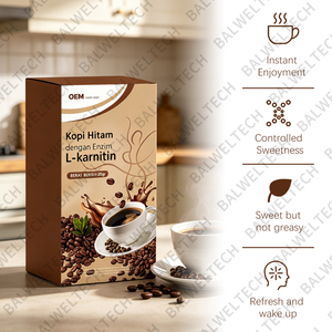 Café Instantáneo de L-Carnitina Natural Pura, Sabor Chocolate Negro con Azúcar, Directo de Fábrica, Bajo MOQ - Product Image 3