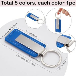 Llavero de Cuero con Cadena Metálica Elegante, Porta Llaves para Coche y Casa, Unisex, para Hombre y Mujer, Cadena Resistente, Regalo para Conductores - Product Image 2