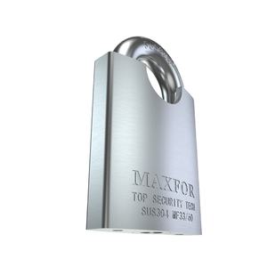 YH1118 Candado de hierro de haz medio envuelto en arco de 2 teclas cromado brillante plateado - Product Image 4