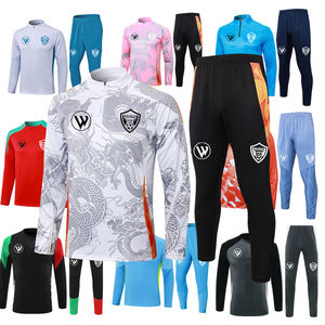 طقم بدلة رياضية للتدريب على كرة القدم للرجال مخصص بالجملة سروال ربع سحاب زي كرة قدم حقيقي قابل للتخصيص ملابس كرة قدم - Product Image 1