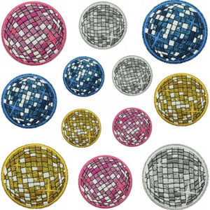 Patch brodé pour sac à dos - Décoration de sacs à paillettes, patch thermocollant pour vêtements, patch brodé boule disco personnalisé en gros - Product Image 1