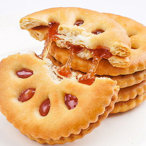 Aperitivos para niños galletas mermelada redonda rellena Fresa Galletas y galletas Mayoristas Sandwich Galleta mermelada galleta - Product Image 2