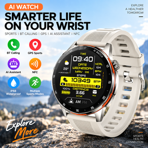 Z520 2026 นาฬิกาสมาร์ทวอทช์กีฬาใหม่ หน้าจอ HD 1.45 นิ้ว พร้อม GPS โทรผ่านบลูทูธ NFC IP68 คุณสมบัติ AI นาฬิกาฟิตเนสสำหรับผู้ชาย - Product Image 1
