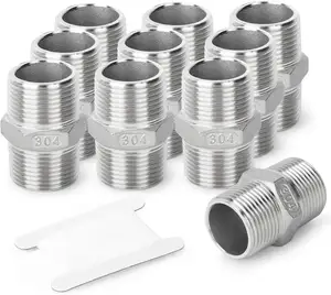 Cast 304 Stainless Steel Hex Nipple Pipe Fitting Male XMale