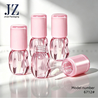 Tube de gloss à lèvres irrégulier rose Jinze, emballage cosmétique en stock, conteneur de gloss à lèvres pour maquillage