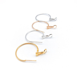 Hoop <b>Earrings</b> Zinc Alloy White KKC Gold Unisex Fashion Jewelry Accessories Multi Size Ear <b>Hooks</b> - Product Image 3