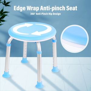 Pengxing 360 độ xoay Phân phòng tắm thiết bị an toàn Chiều cao có thể điều chỉnh xoay tắm Phân Ghế tắm - Product Image 2