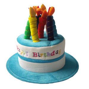 Chapeau de fête en peluche en gros, chapeau amusant en forme de gâteau d'<span class=keywords><strong>anniversaire</strong></span>, chapeau de costume avec bougie d'<span class=keywords><strong>anniversaire</strong></span>, chapeau de déguisement pour adultes et enfants - Product Image 4