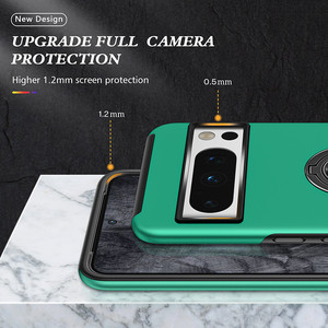 360 soporte de anillo de Metal magnético giratorio a prueba de golpes PC TPU funda protectora para <span class=keywords><strong>Google</strong></span> <span class=keywords><strong>Pixel</strong></span> 8 <span class=keywords><strong>7</strong></span> 6 Pro funda para teléfono móvil - Product Image 5