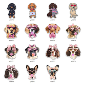 アクリル製 シューズチャーム 犬柄 ゴシック風 可愛い 靴用アクセサリー スニーカー飾り デコレーションパーツ - Product Image 3