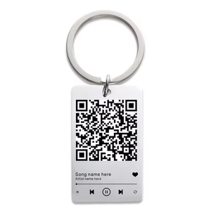 พวงกุญแจ<span class=keywords><strong>เพลง</strong></span> chavourite วงแหวนสแกน QR ชุบโรสโกลด์พวงกุญแจเพลง - Product Image 2