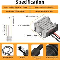 Convertisseur d'alimentation DC-DC 12V 24V vers 30V 3.5A, 9-28V vers 30V 3.5A, efficacité 95% pour Starlink Mini
