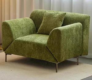 Fauteuil lounge minimaliste italien, canapé-lit en tissu rétro français pour salon, canapé simple pliable en une seule pièce - Product Image 4