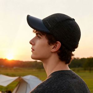 Nouvelle Arrivée 2025 – Casquette de Baseball Épaisse et Chaude en Cuir PU pour Hommes – Idéale pour l'Hiver et les Activités de Plein Air - Product Image 3
