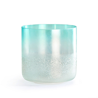 SUCCEED – Série en gros de bols chantants en quartz à motif glace, instruments de guérison, bol chantant en cristal