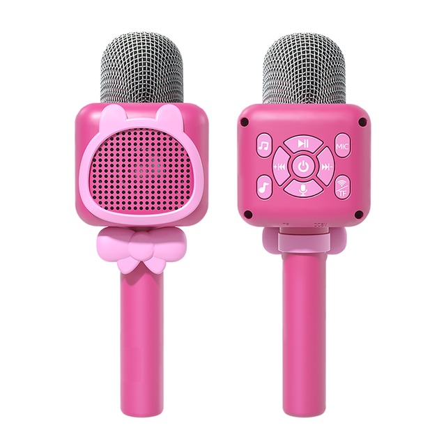 Creative Cartoon Dynamic Microphone Toy Wireless Interactive Educational Music Singing Plastic Electronic Toy for Kids