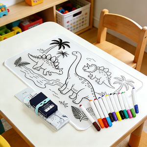 Tapis <span class=keywords><strong>de</strong></span> dessin pour bébé en silicone réutilisable imprimé sur mesure, tapis <span class=keywords><strong>de</strong></span> peinture pour enfants - Product Image 1