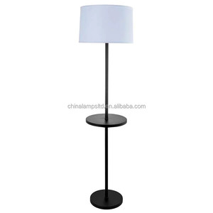 Customized Classic Standing LED Floor <b>Lamp</b> with Matte Black Finish White Hardback <b>Shade</b> for Hotel Home Decor Contemporary Design - Product Image 5