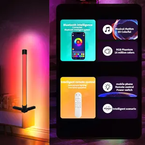 Thông Minh Nhôm Đèn Sàn Rgbic Có Thể Điều Chỉnh Chiều Cao Góc Môi Trường Xung Quanh Ánh Sáng Ban Đêm Ánh Sáng Trang Trí Nội Thất Ứng Dụng Điều Khiển Từ Xa Hiện Đại - Product Image 6