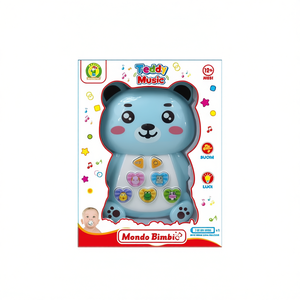 MAZZEO GIOCATTOLI Mondo Bimbi Teddy <b>Music</b> Toy 19x15 Cm with <b>Lights</b> and Sounds for Babies 12 Months Plus Italy - Product Image 1