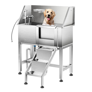 Estación de lavado de ducha para el cuidado de perros y gatos, bañera de acero inoxidable para mascotas, bañera con <span class=keywords><strong>escaleras</strong></span> para mascotas - Product Image 2