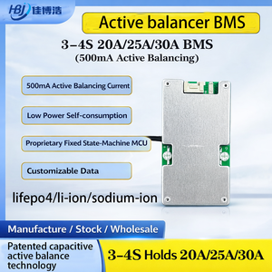 BMS Personalizado 3S 4S 12v 16v 20A 25A 30A con Equilibrador Activo <span class=keywords><strong>de</strong></span> 0.5A <span class=keywords><strong>de</strong></span> Ultra Bajo Consumo para Baterías <span class=keywords><strong>de</strong></span> Iones <span class=keywords><strong>de</strong></span> Litio, LiFePO4 y Iones <span class=keywords><strong>de</strong></span> Sodio - Product Image 2