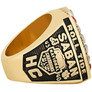 QIUZHEN <span class=keywords><strong>NCAA</strong></span> Nationale Collegiate Atletiek 1964-2020 Seizoen Alloy Alabama Team American Football Crimson Red Kampioenschap <span class=keywords><strong>Ring</strong></span> - Product Image 4