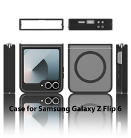 Étui de téléphone portable translucide de luxe avec anneau magnétique sensation de peau pour Samsung Galaxy Z Flip 6 étui couverture de téléphone personnalisée