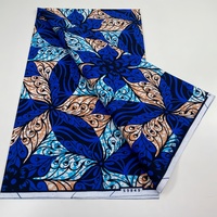 Véritable Pagne Wax Africain Original 6 Yards 100% Coton, Tissu Batik, Tissu en Dentelle, Pagne Hollandais pour Robe