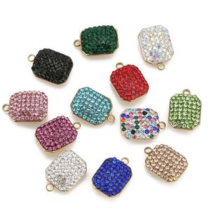 Pendentif en strass de cristal, breloques rectangulaires, serti clos, accessoire de bijouterie DIY, unisexe, pour usage quotidien - Product Image 1