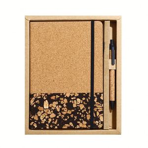Custom Logo <b>A5</b> Minimalist <b>Diary</b> Thickened Cork Texture Eco-Friendly Paper Pen Loop Personalized Office Stationery Promotional - Product Image 5