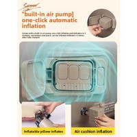 Matelas gonflable portable et pliable Jiawei pour le camping en plein air, avec gonflage rapide, double personne, couverture floquée épaissie