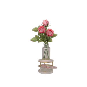 Roses artificielles à longue tige en soie pour bouquet de mariage DIY, centre de table, décoration intérieure - Product Image 4