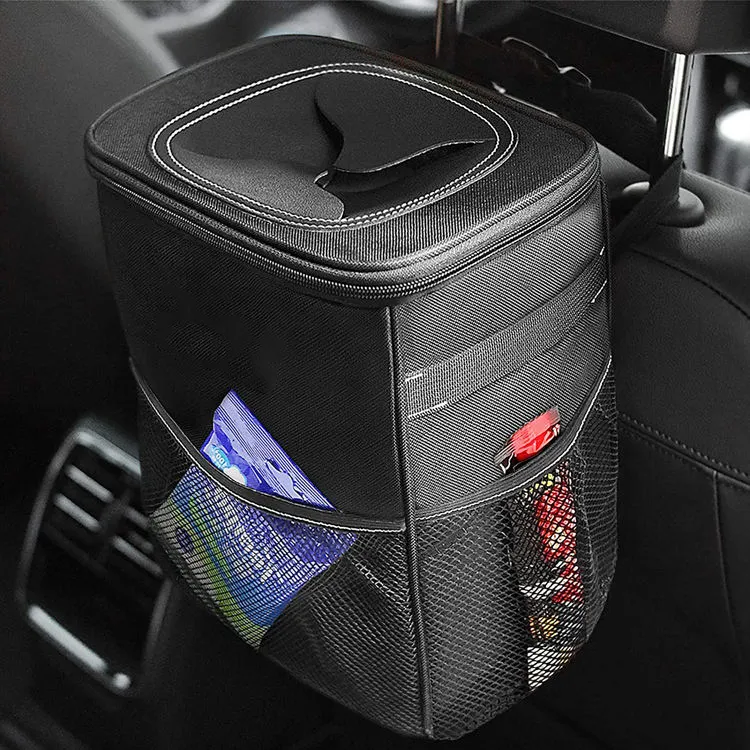 Small Car Trash Can Organizer Multifunctional Leakproof Storage Box Collapsible Trunk Wholesale Price Car Seat Organizer Car