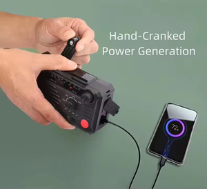 Radio Solar Multifunción de Emergencia con Bluetooth, FM/AM, Manivela para Generación de Energía, Linterna, Pronóstico del Tiempo, SOS, Banco de Energía para Exteriores - Product Image 5