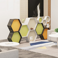 Paravent acoustique en polyester écologique CA65 REACH ROHS, insonorisant, hexagonal, en PET, pour bureau
