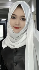 Hijab Patchwork con Stampa Fuochi d'Artificio per Donne Musulmane, Stile Arabia Saudita e Dubai, Sciarpa Islamica Turca per Uso Quotidiano - Product Image 2