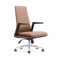 Hera Chaise élévatrice moderne Chaise de bureau ergonomique inclinable simple et élégante avec dossier extensible en cuir synthétique