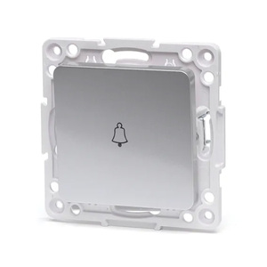 Componente per campanello, colore argento, compatibile con sistemi tedeschi, ideale per impianti elettrici e - Product Image 1